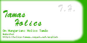 tamas holics business card