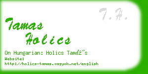 tamas holics business card